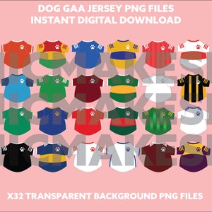 32 hond GAA jersey png-bestanden Iers gesneden bestanden instant digitale download