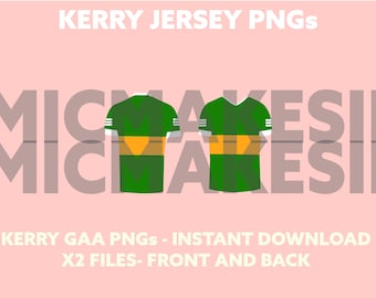 Kerry jersey png GAA county shirt instant download PNG