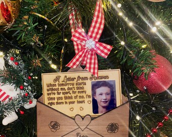 Christmas envelope card decoration memory ornament template PNG SVG Laser cut Christmas in heaven cricut  xtool files digital download
