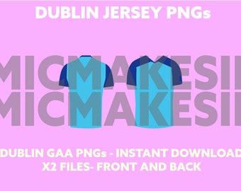 Dublin jersey png GAA county shirt instant download PNG