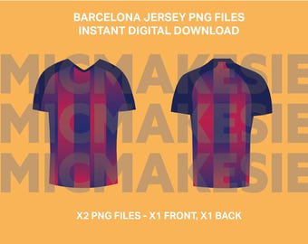 Barcelona 25/26 jersey png front and back instant digital download no sponsorships football cricut files