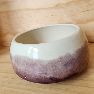 Bloom - Wheel Thrown Pot with Gloss, Lavender Mist, and Eggplant Ombre Glaze