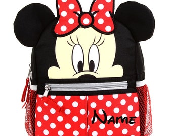 Personalisierter Minnie Maus 10 Zoll Mini Rucksack mit Geschirr