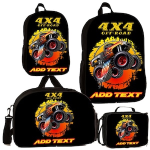 Sacs à dos personnalisés pour enfants / sac à lunch / sac de sport - Monster Truck