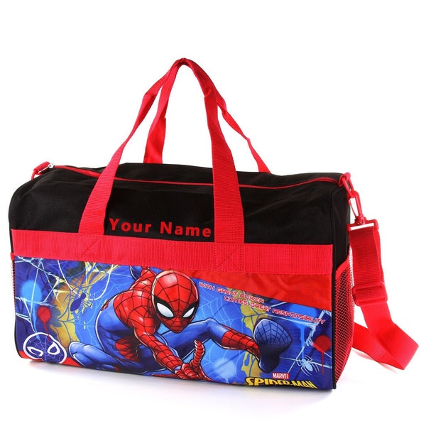 Sac de voyage personnalisé pour enfants - Sac de nuit, Voyage avec Marvel Spider Man