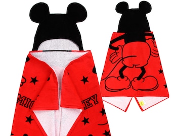 Personalized Embroidered Hooded Towel - Mickey Mouse