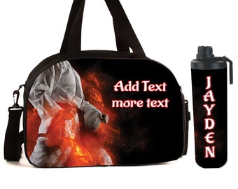 Martial Arts / Karate Gym Full Color Duffel Bag Personalized with Name, Team Name, Slogan, Studio or text of your choice