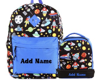 Personalized School Backpack or Lunch Bag - Space