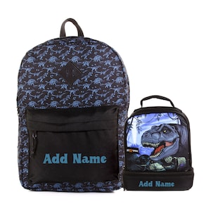 Sac à dos scolaire ou sac à lunch personnalisé - Dinosaure