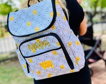 Personalized Diaper Bag Embroidered Disney Winnie The Pooh Mommy Backpack