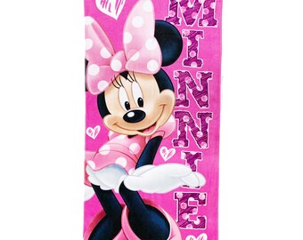 minnie mouse hooded beach towel