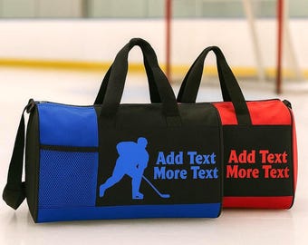 Personalized Hockey Duffel Bag Custom Kids Sports Bag with Name Great for Practice, Travel, or Team Gifts