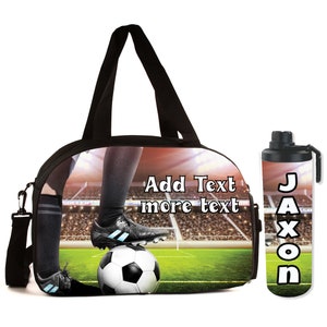 Soccer Sport/Gym Full Color Duffel Bag Personalized with Name, Team Name, Slogan, Studio or text of your choice