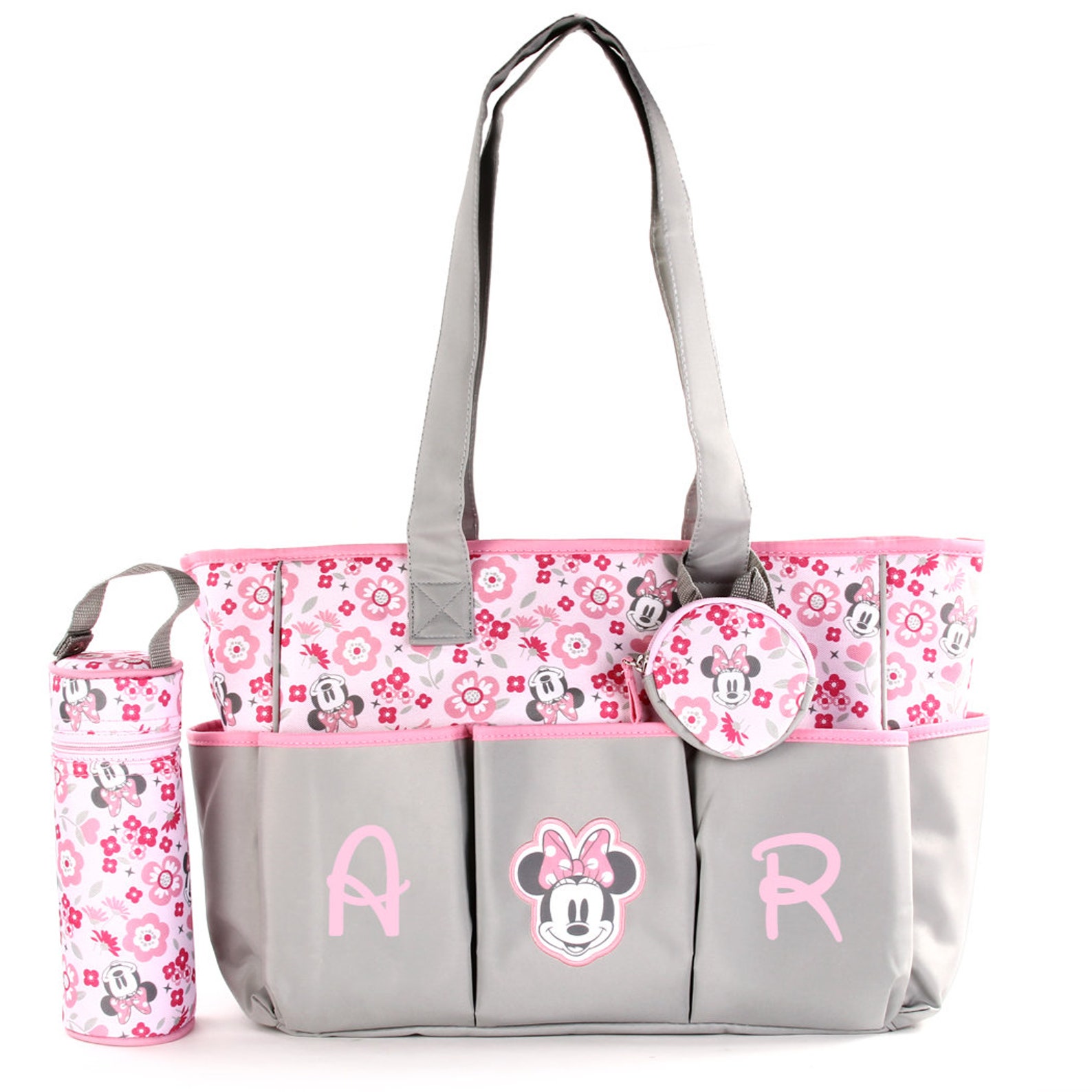 Personalized Disney Minnie Mouse Diaper Bag 4 Piece Set Etsy
