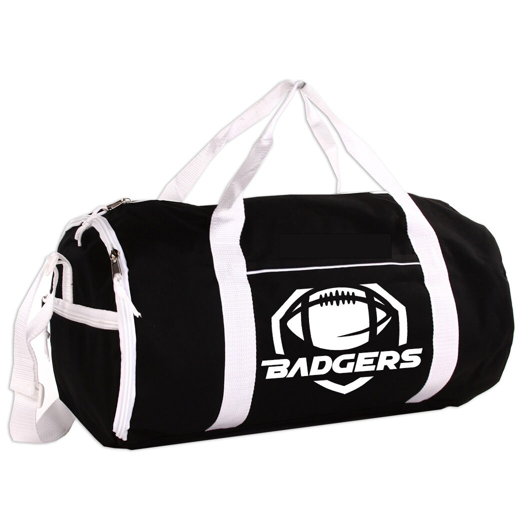 Discover Football Sport/Gym Roll Duffel Bag Personalized with Name, Team Name, Slogan, Studio or text of your choice