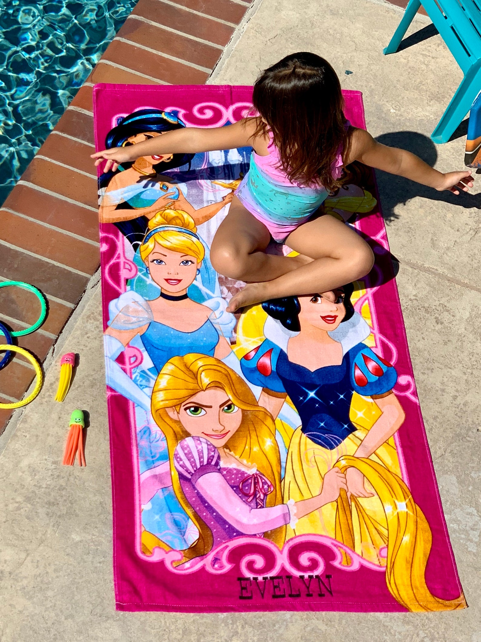 Personalized Disney Pool / Beach Towel Princess Squad Etsy