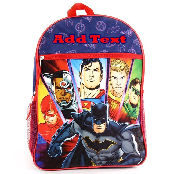 Personalized 16 Inch School Backpack DC Comics Justice League Etsy