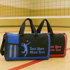 Benutzerdefinierte Beachvolleyball-Duffel-Tasche Personalisierte Sporttasche für Mädchen Perfekt zum Üben oder für Turniere