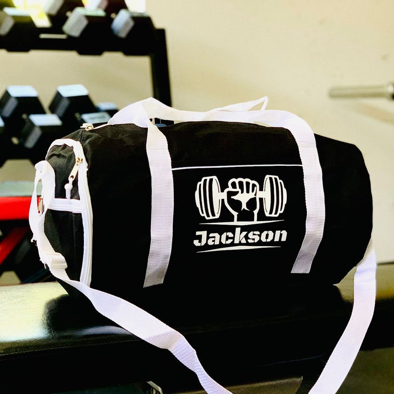 Boxing Sport/Gym Roll Duffel Bag Personalized with Name, Team Name, Slogan, Studio or text of your choice image 6