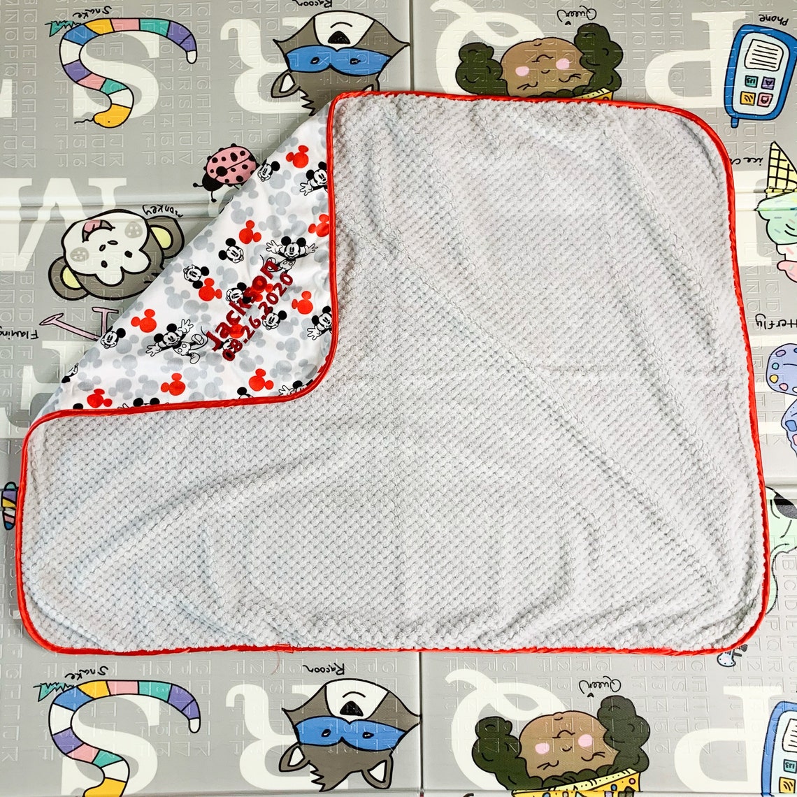 Personalized Disney Baby Blanket Mickey Mouse Etsy