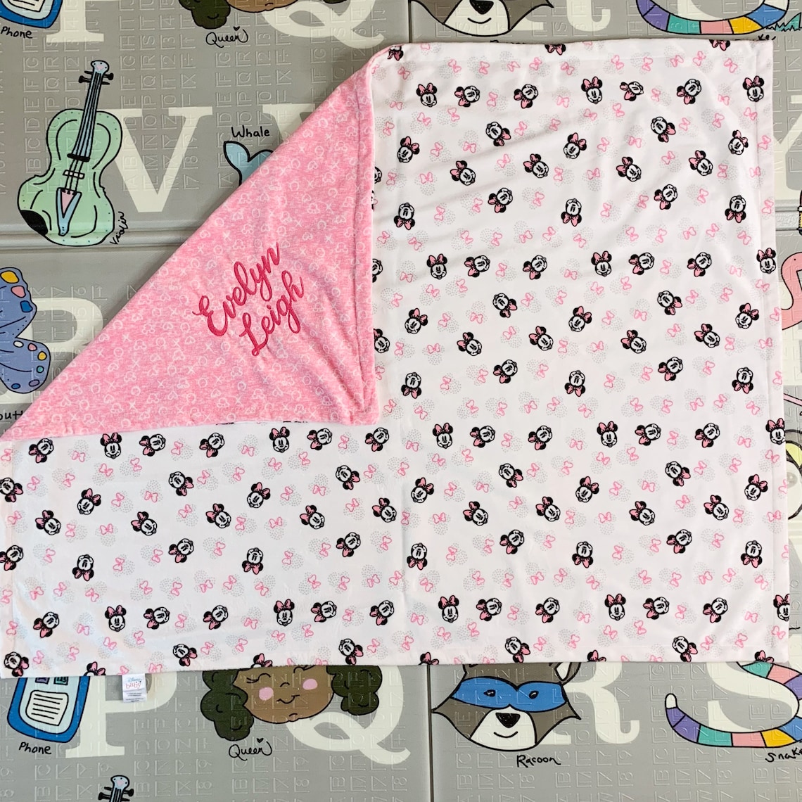 Personalized Disney Baby Blanket Minnie Mouse Etsy