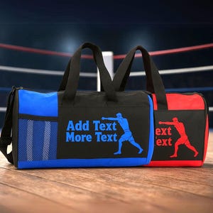 Personalized Boxing Gym Bag Custom Duffel for Kids or Teens Unique Gift for Young Fighters