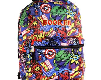 Zaino personalizzato Avengers per bambini / Zaino con nome ricamato personalizzato (40 cm)