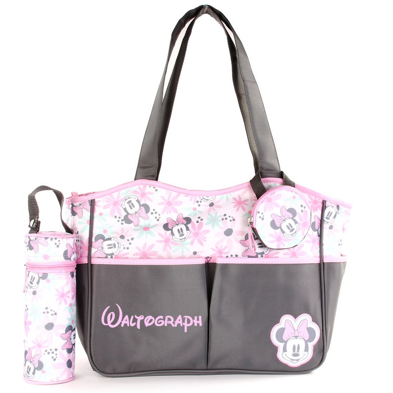 Personalized Disney Minnie Mouse Diaper Bag 4 Piece Set Etsy