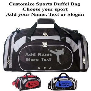 Turnbeutel mit Wunschsport, Name und Text - Karate, Fußball, Fußball, Basketball, Baseball, Ringen, Cross Fit,