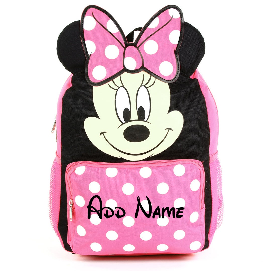Disney Minnie Mouse Backpack Set for Kids, 16 inch with Lunch Bag and Water  Bottle, Pink