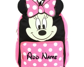 Personalized Disney Minnie Mouse 14 Inch Mini Backpack with 3D Ears