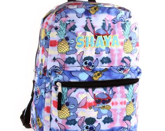 Zaino personalizzato da 16 pollici con ricamo Disney Stitch