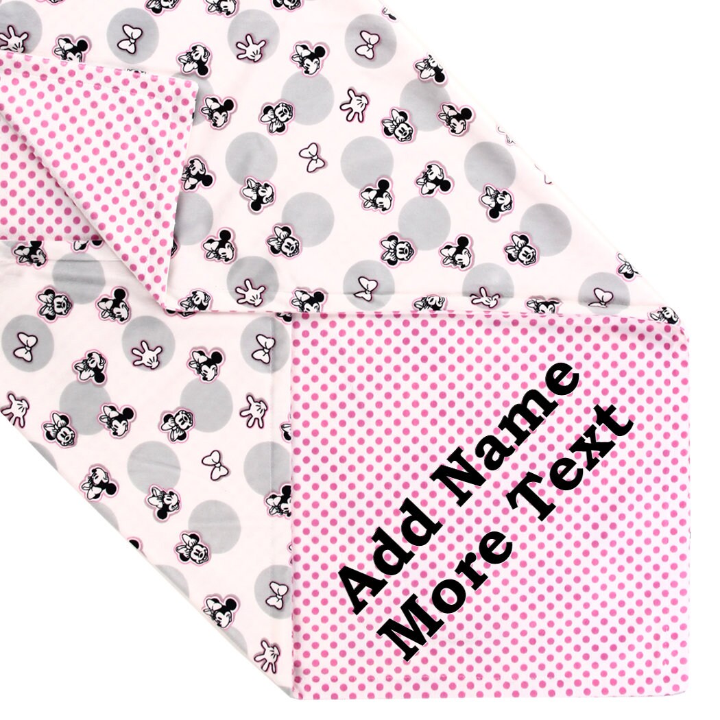 Personalized Disney Baby Blanket With Hat Minnie Mouse Etsy