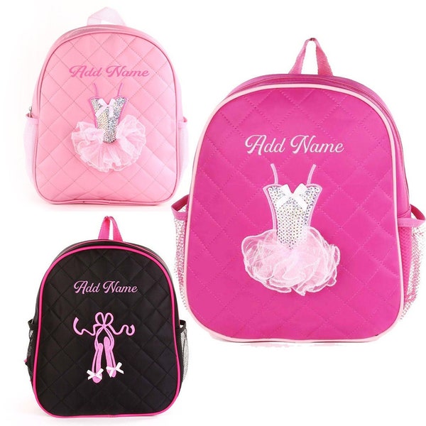 Ballerina-Tanzrucksack mit personalisierter Stickerei