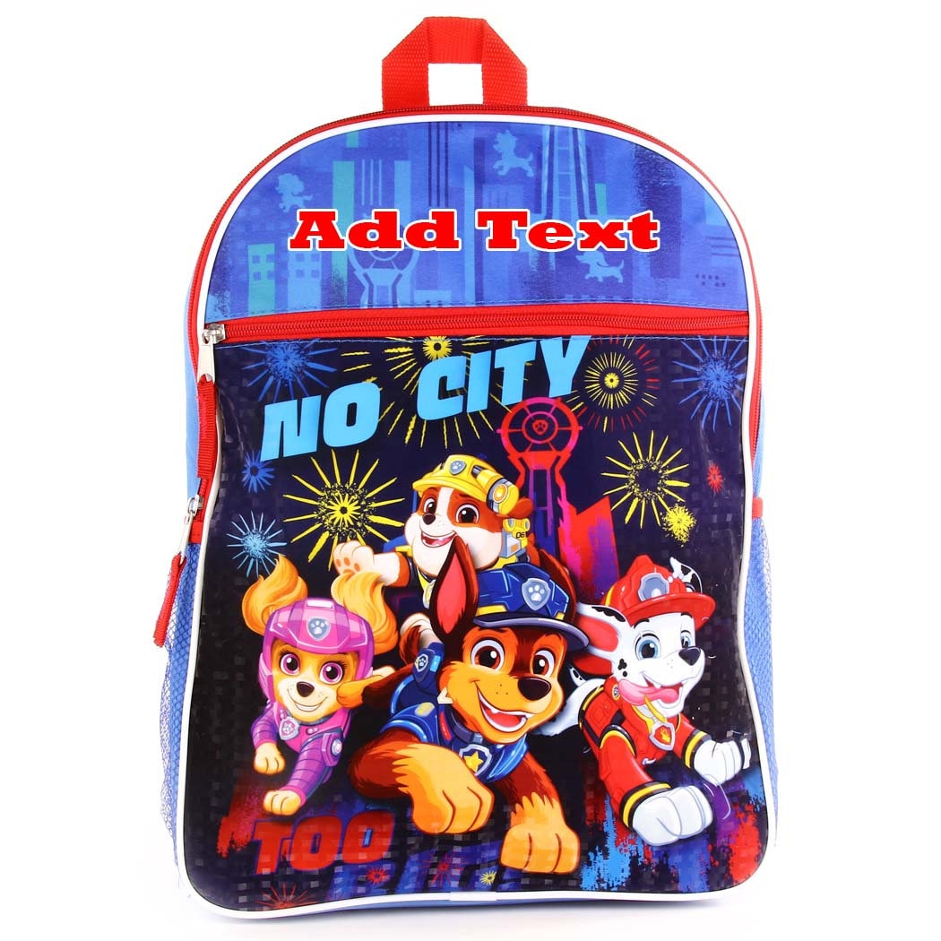 Personalized 16 Inch Kids School Backpack Paw Patrol Etsy UK