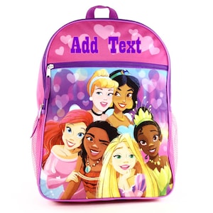 Sac à dos scolaire personnalisé de 16 pouces - Disney Princess Squad