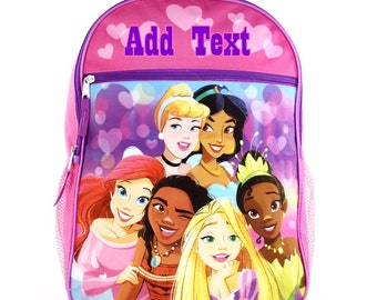 Personalized 16 Inch School Backpack - Disney Princess Squad