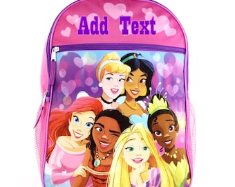 Zaino scolastico personalizzato da 16 pollici - Disney Princess Squad