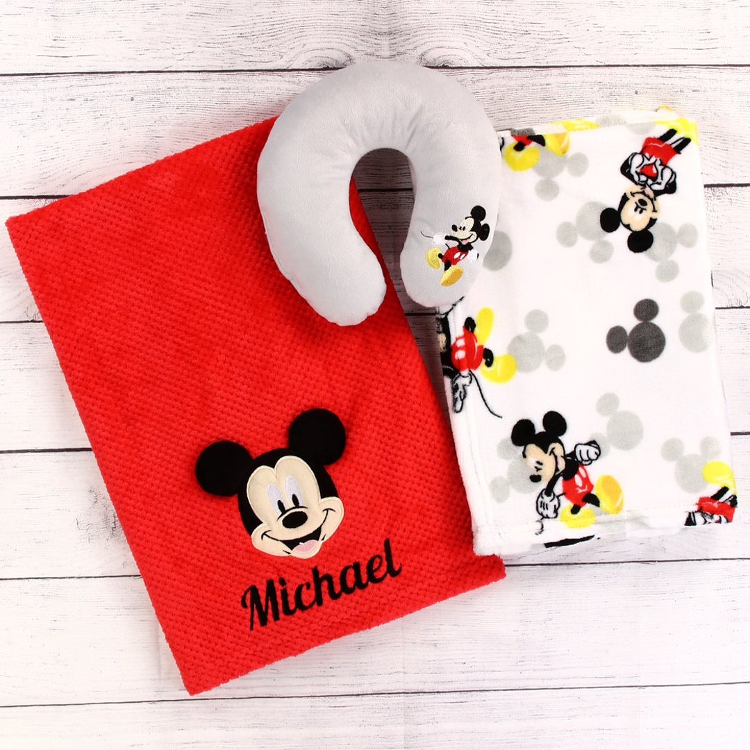 Personalized Disney Baby Blanket 3piece Gift Set Mickey Etsy