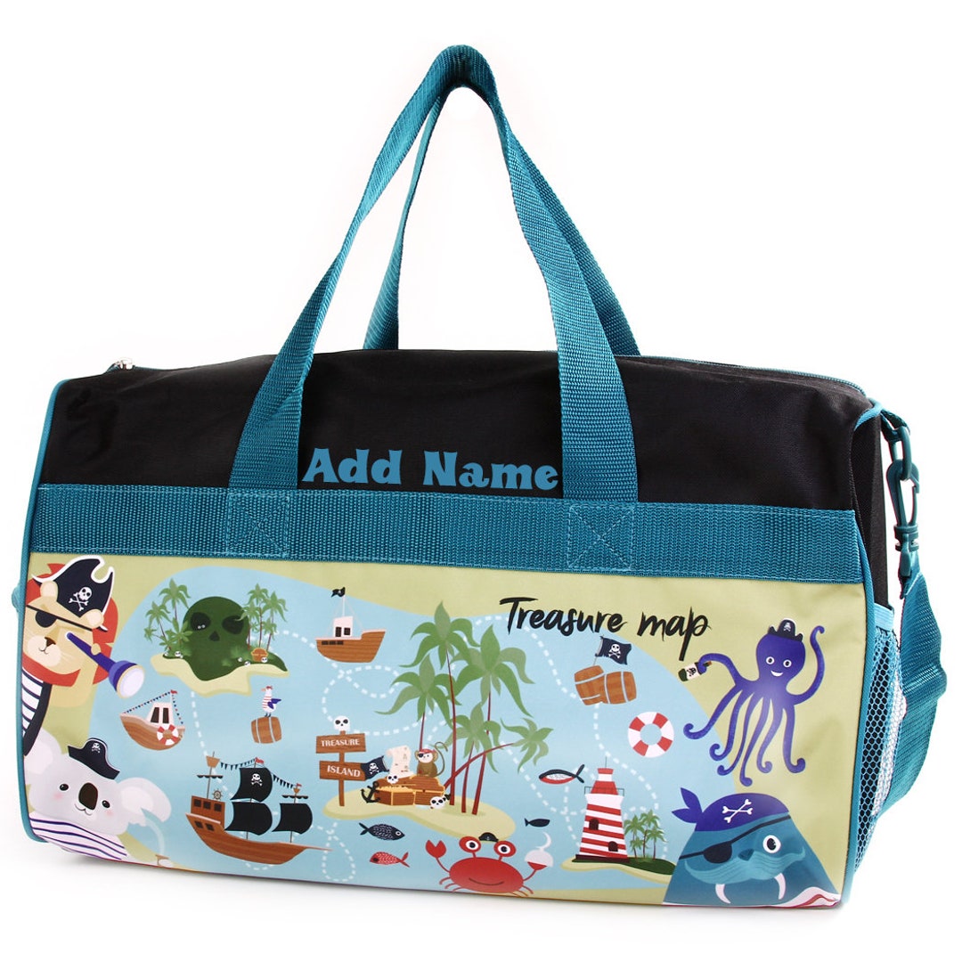 Personalized Duffel Bag for Kids Travel, Sleepover Overnight Bag