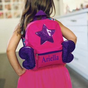 RUZ Princess Tiana 10 Inch Mini Backpack For Girls - Purple Pink Kids Small Backpack