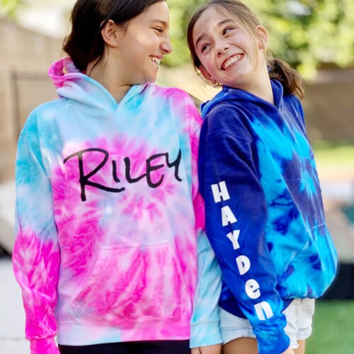 custom made tie dye hoodies