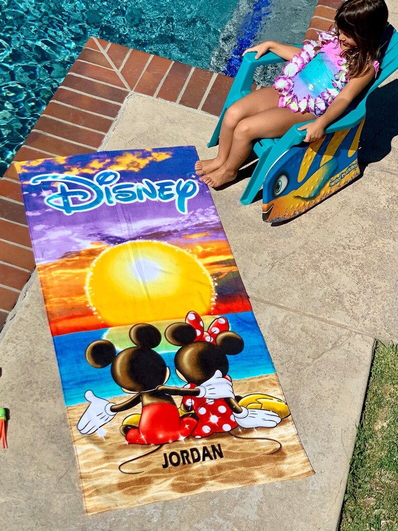Personalized Disney Pool / Beach Towel Mickey & Minnie Etsy