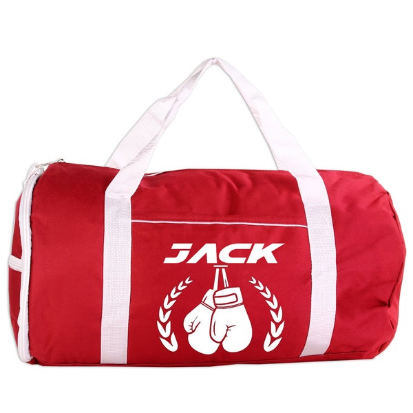 Boxing Sport/Gym Roll Duffel Bag Personalized with Name, Team Name, Slogan, Studio or text of your choice