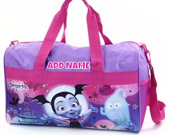 Personalized Duffel Bag for Kids - Travel, Sleepover Overnight Bag Featuring Vampirina