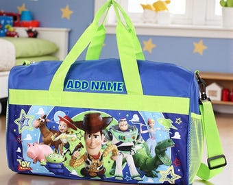 Personalized Duffel Bag for Kids - Travel, Sleepover Overnight Bag Featuring Disney Toy Story