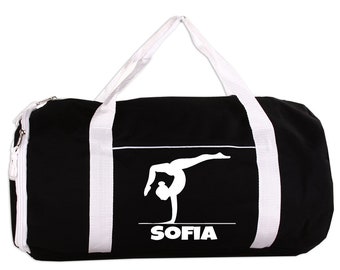 Gymnastics Sport/Gym Roll Duffel Bag Personalized with Name, Team Name, Slogan, Studio or text of your choice