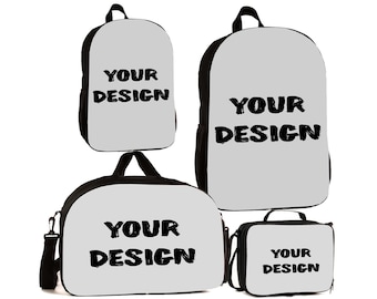 Personalized Full Color Kids Backpacks / Lunch Bag / Duffel Bag - Upload Your Design