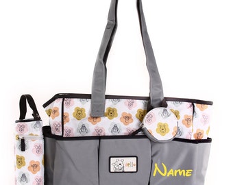 Personalized Disney Winnie the Pooh Diaper Bag 4 Piece Set