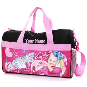 Personalized Duffel Bag for Kids - Travel, Sleepover Overnight Bag Featuring Jojo Siwa
